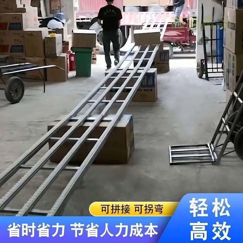 便携动力流利条卸货神器无装车轨道滑轮下货滑道搬运传送卸车滑梯