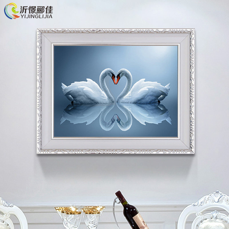 现代欧式餐厅装饰画高档大气饭厅壁画客厅背景墙挂画卧室床头画