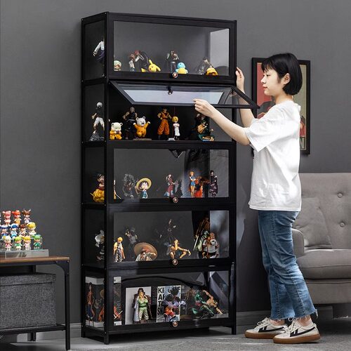 模型展示柜压克力展示p架陈列柜子烟柜非玻璃模型货架玩具玩偶置