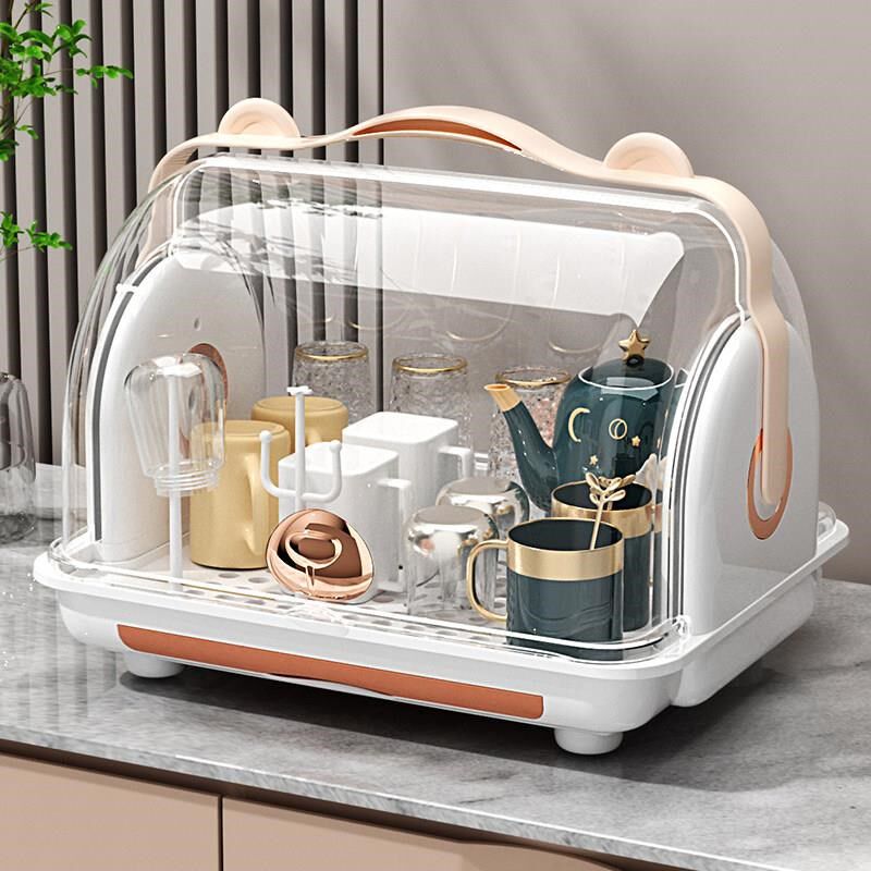 防尘玻璃杯茶杯红酒杯托盘茶盘沥水杯架子水杯桌面杯子收纳置物架