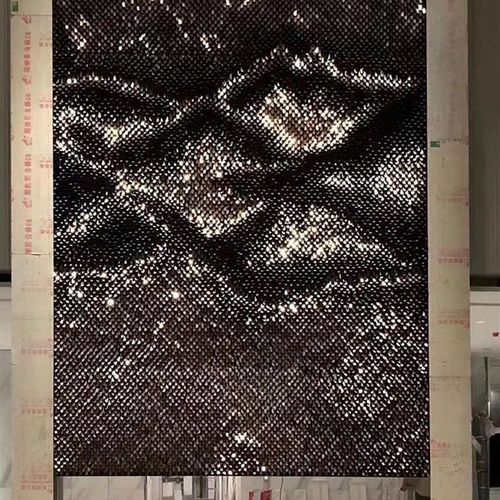 金属龙鳞片艺术装置背景墙 壁画酒店形象墙 装饰新材料 图案定制