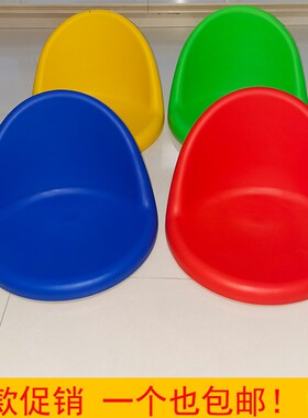 学校食堂餐桌e椅子靠背配件凳面更换孔距14cm吧台坐面圆形塑料椅