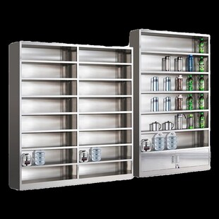 不锈钢食堂碗柜餐具餐盘柜多层员工水杯柜工厂储物收纳放置物架子