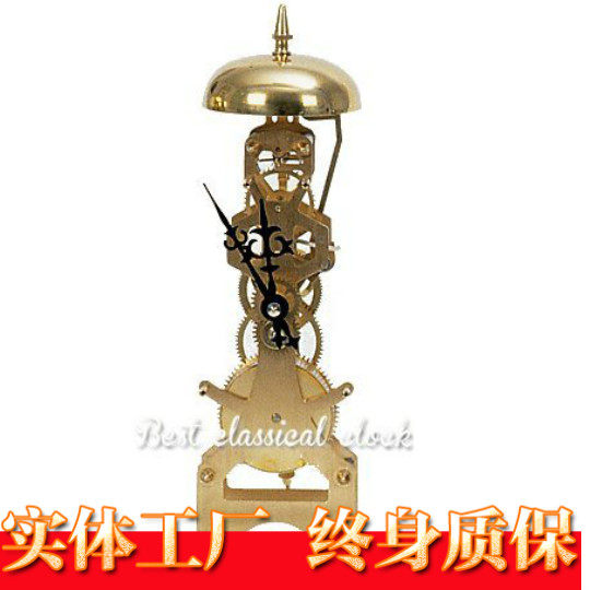 后摆机芯全铜上弦机芯座钟机械配件维Q修古铜钟古典钟表