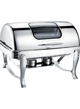 JET-6801S可视长方形全钢电热自助餐炉布菲炉保温酒店餐炉