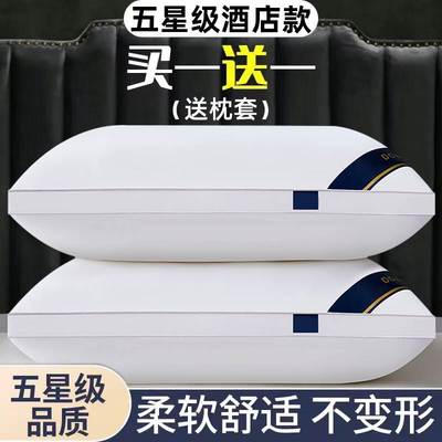 枕头套和枕芯一套一对装成人护颈椎助睡眠睡觉五星级酒店专用整头