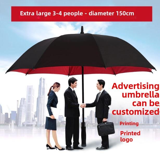 长柄雨伞超大号双层150cm直径超级大3-4人四人三人特大号加大抗风