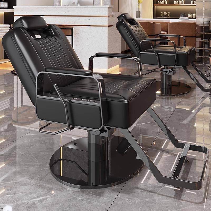 可放倒发廊专用椅子美发店剪发刮脸躺椅烫染旋转不锈钢理发店坐椅
