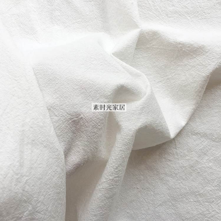 ins白色背景布棉麻褶皱肌理纹白色桌布野餐布 甜品台布置拍照道具