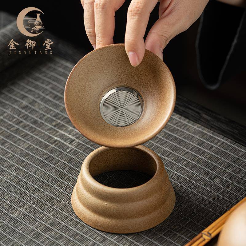 手工覆古柴烧茶漏泡茶神器滤茶器茶叶网过滤茶隔功夫茶具滤茶器配