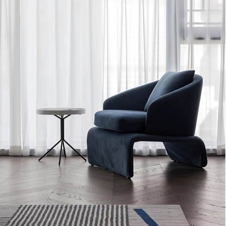 单人住宅家具设计师意式极简休闲椅会所接待椅样板房休闲沙发椅