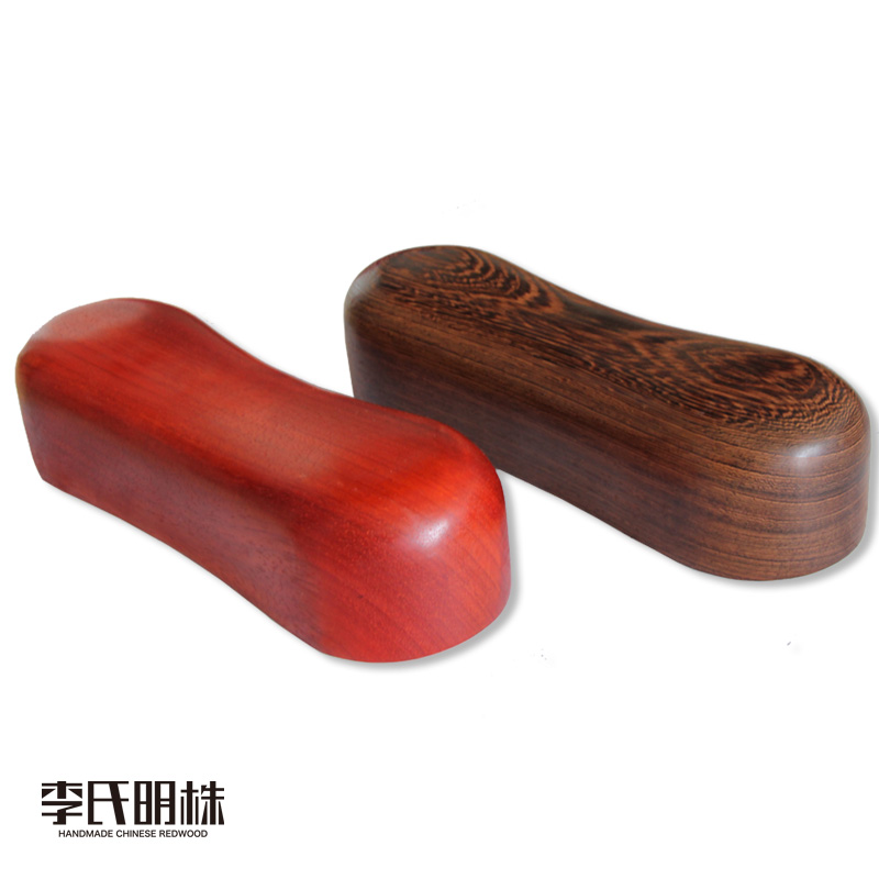 鸡翅木花梨木枕头颈椎枕木护颈枕头单人圆木凉枕古代原木硬枕头