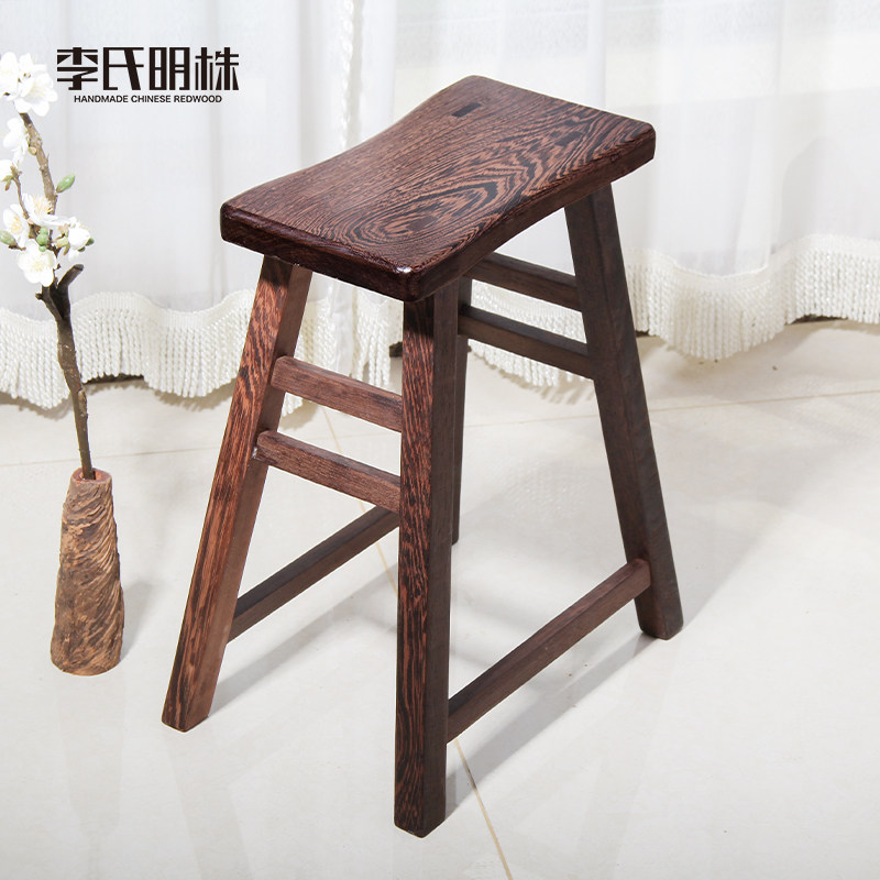 鸡翅木实木餐桌凳成人换鞋凳家用板凳红木高凳中式复古凳原木无漆,住宅家具,红木椅凳,淘宝优惠券,粉丝福利购,淘宝优惠卷