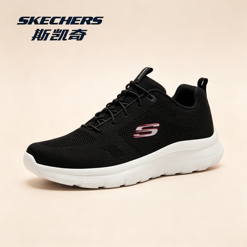 SKECHERS斯凯奇2026秋季新款男士网面透气健步鞋一脚蹬运动休闲鞋