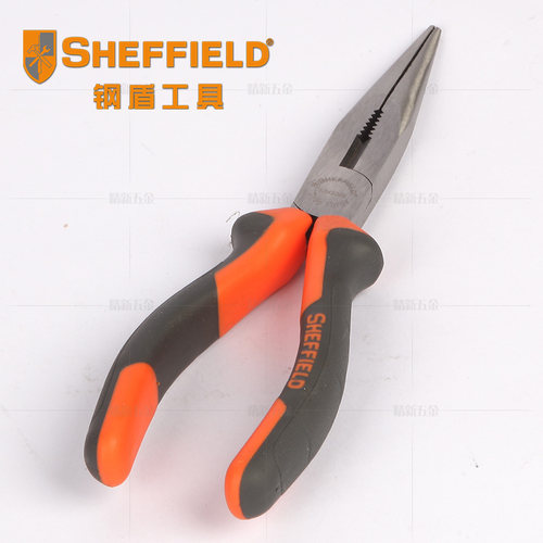 钢盾工具色柄尖嘴钳寸寸尖咀钳电线钳尖头钳钢丝电工钳子