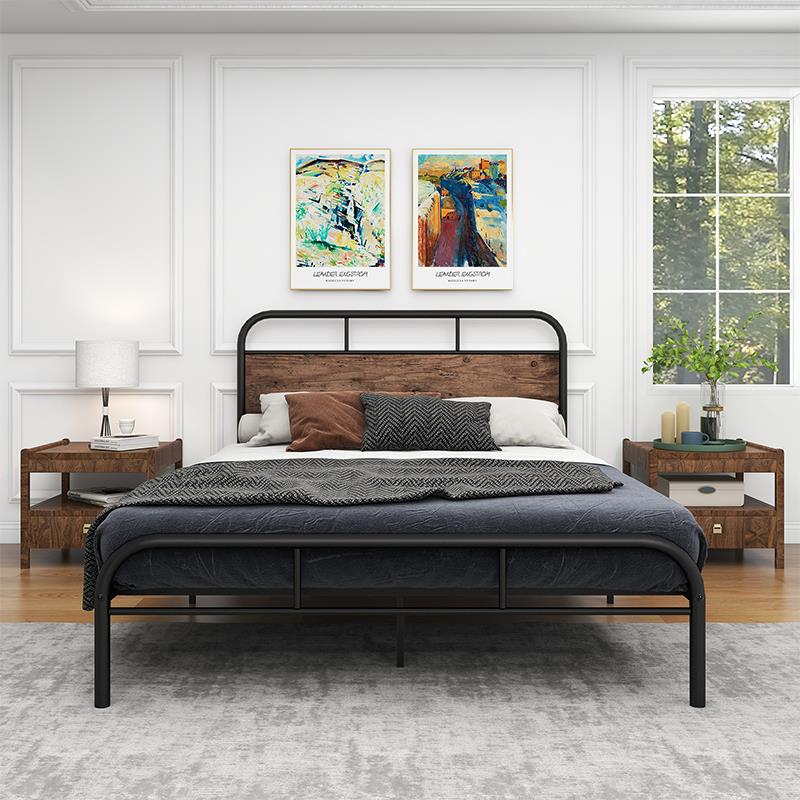 简约现代铁艺床双人1.5米北欧网红轻奢铁床单人宿舍儿童铁架床1米