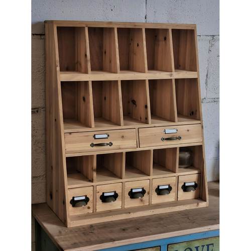 *番茄森森*中古日杂风香杉木桌面收纳柜覆古收纳架抽屉柜手账收纳