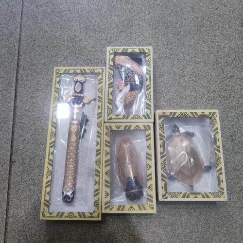 迷你小巧盒装墨条 乌龟宝剑蝉 精品图案摆件好看砚台研墨墨条