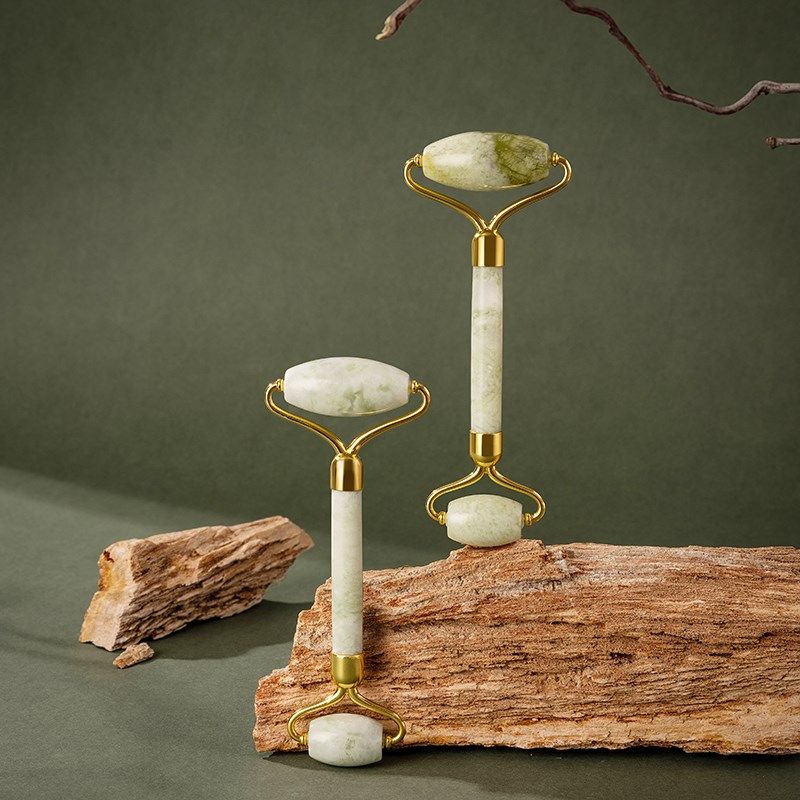 【真玉石】面部按摩滚轮美容棒眼部穴位提拉推刮痧导入仪华妃同款