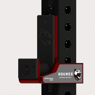 Rounex家用健身J型滚轴挂钩不锈钢/尼龙杠铃杆rep深蹲架配件卧推