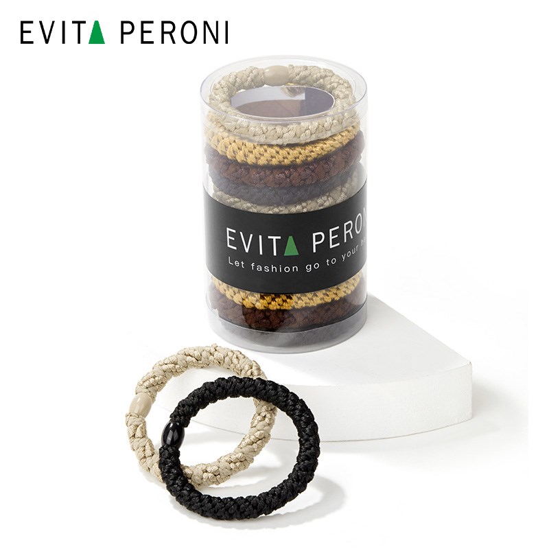 丹麦Evita Peroni/依慧达新款弹力皮筋发绳头饰扎头发黑色女发圈