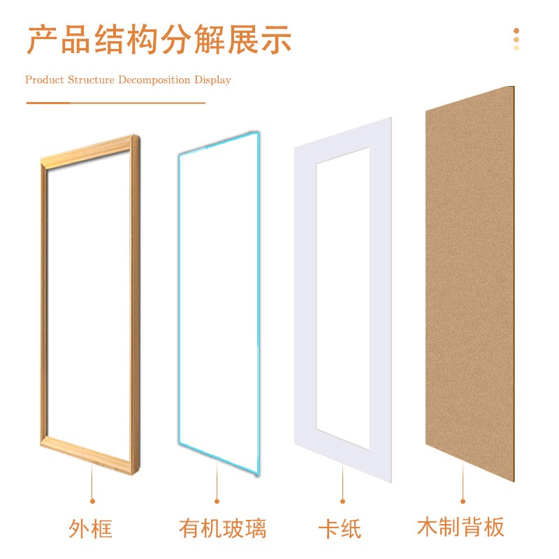 空框9宫格定制铝合金相框diy画框装裱九宫格油画框外框挂墙送卡纸