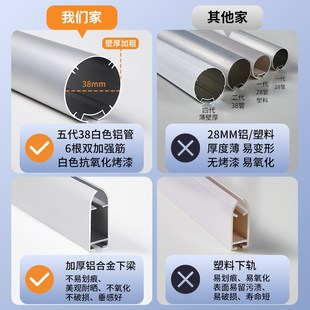 卷帘写字楼商铺窗帘遮阳遮光透景阻燃电动升降 阳光面料办公式
