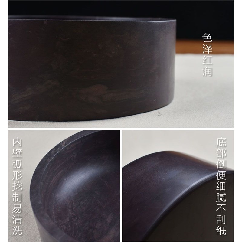 特价 宋坑端砚砚台 肇庆天然原石砚台3/4/5/6/7寸 实用单打送木盖