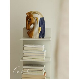 契阔家居 Gemas吉马士窑变釉描金唐马陶瓷客厅玄关桌面艺术摆件