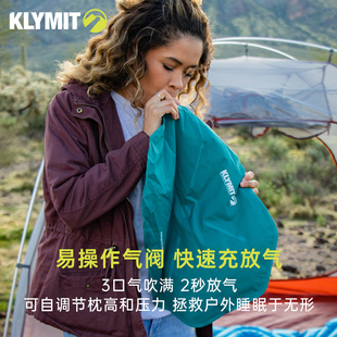 klymit X轻量充气枕头71g便携户外舒适露营睡枕可放口袋旅行腰垫