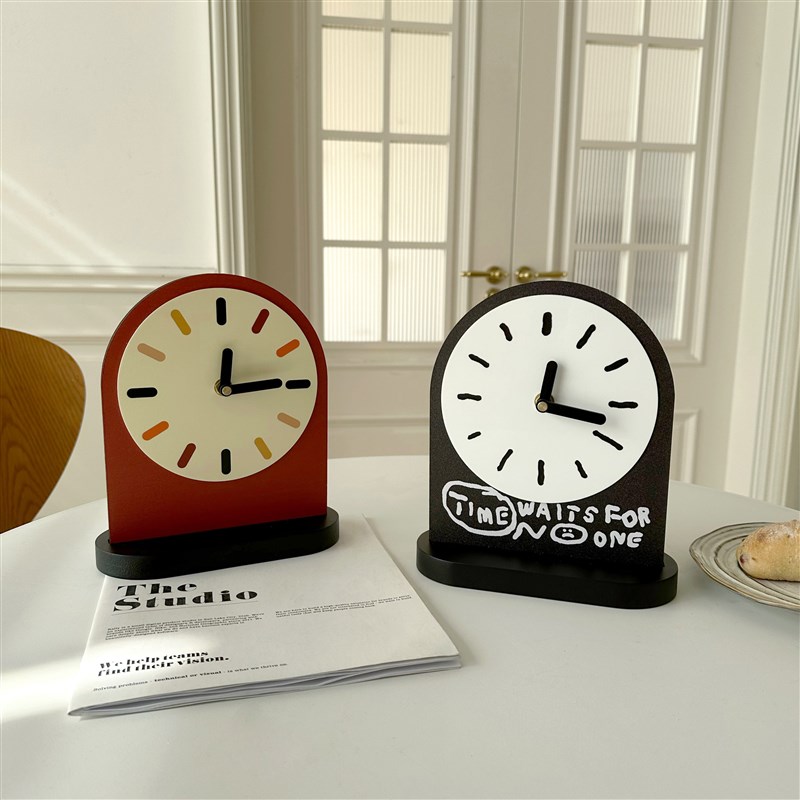 设计款in现代座钟家居装饰客厅玄关房间办公桌面超静音