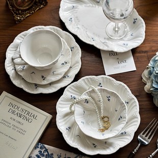 泽滕家特别看新款 漂亮盘子西餐牛排意面沙拉蔬菜早餐具碗碟装