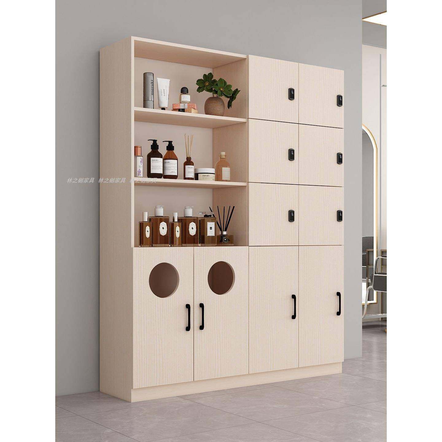 定制多功能毛巾柜理发店产品展示柜美容院存包柜护肤品产品柜带锁,商业/办公家具,更衣柜,淘宝优惠券,粉丝福利购,淘宝优惠卷