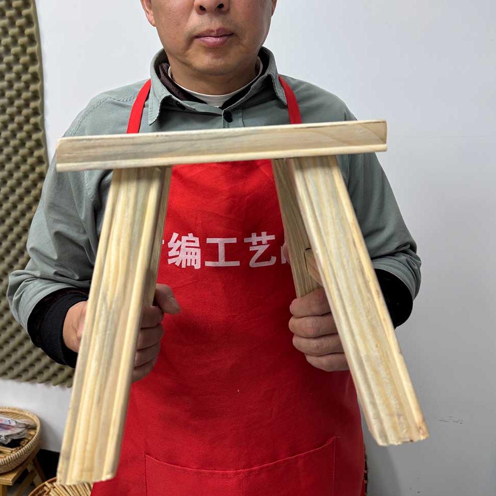摆件小凳子实木家用小凳凳子灰色木制木质手工凳见外包装创意本色