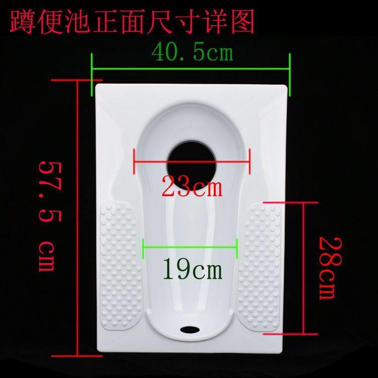 新塑料蹲坑旱厕蹲便器全套农村旱厕改蹲坑直冲蹲便器直通式直排