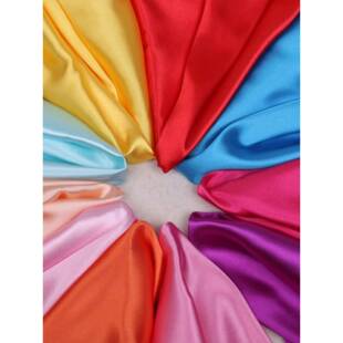 绸缎布料色丁面料加密大红绸黄布吊顶包装灯笼玩偶娃娃手工diy布