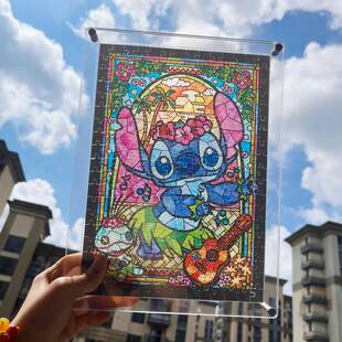 压克力拼图相框平图透明ensky砌图裱1000块500片30070x50裱画 画