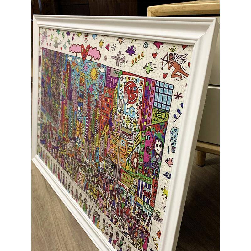 1000拼图相框实木300拼图裱框500框架挂墙复古简约拼图画框2000片