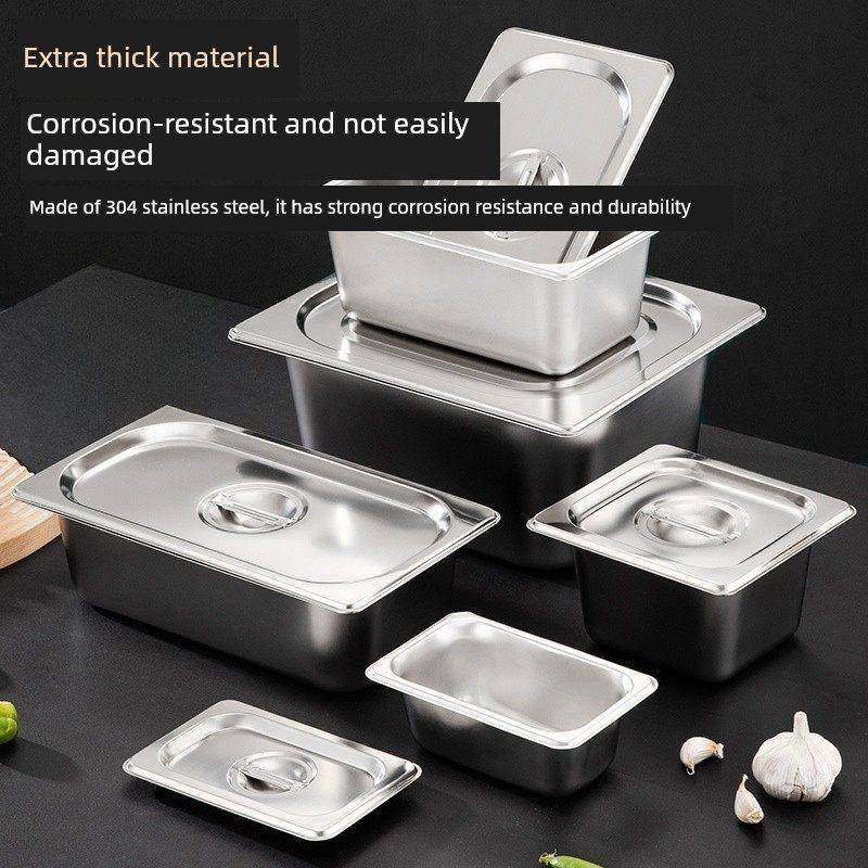 304不锈钢分盆矩形带盖方形盆自助餐分盒奶茶店食堂上菜盒,餐饮具,盆,淘宝优惠券,粉丝福利购,淘宝优惠卷