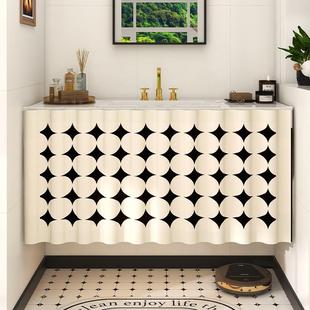 浴室卫生间洗手台遮挡帘防水洗漱台柜子挡水帘厨房杂物橱柜遮丑帘