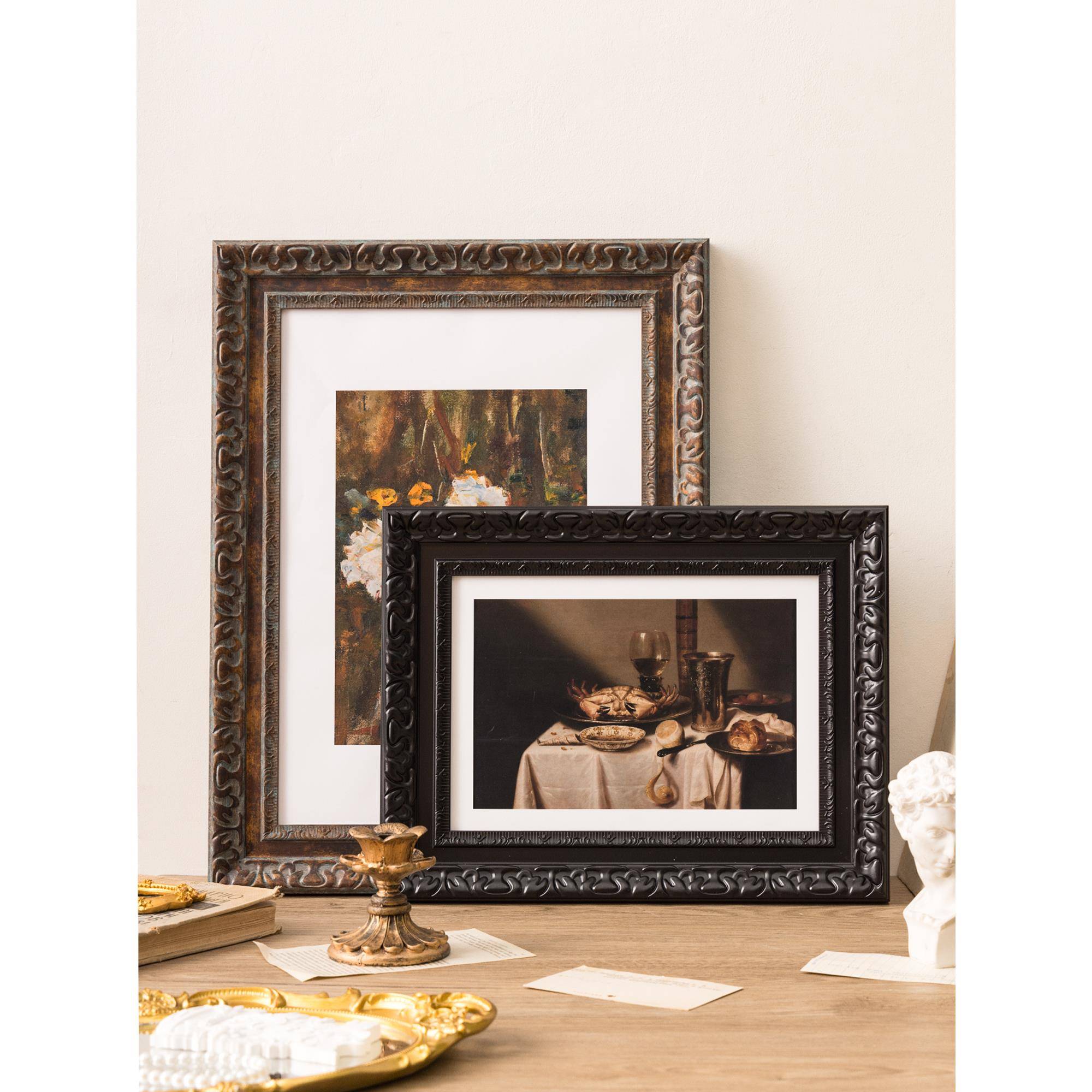 欧式高端油画画框中古大尺寸装裱定制摆台冲洗照片装饰框相框挂墙