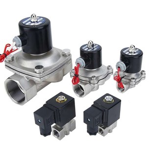 3分开关控制排水阀气阀24V220V 不锈钢水阀电磁阀2S 160 DN10