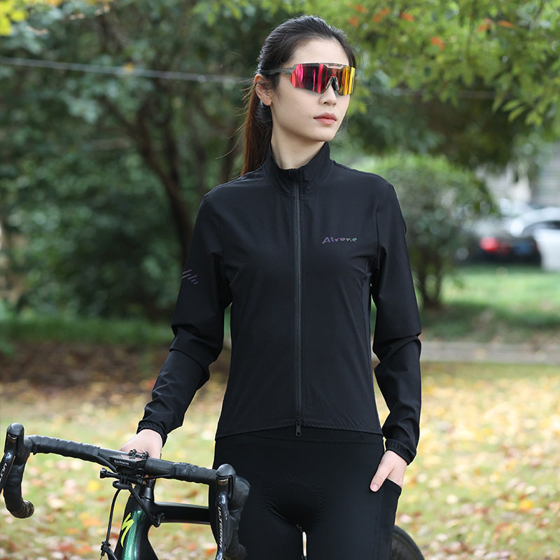 2025年新款男女春夏秋薄款超轻量化防风衣黑色单车骑行服长袖外套