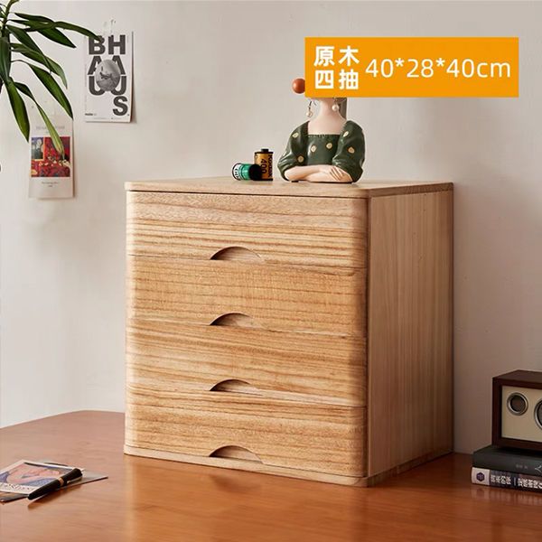 实木桌面抽屉式收纳盒多层