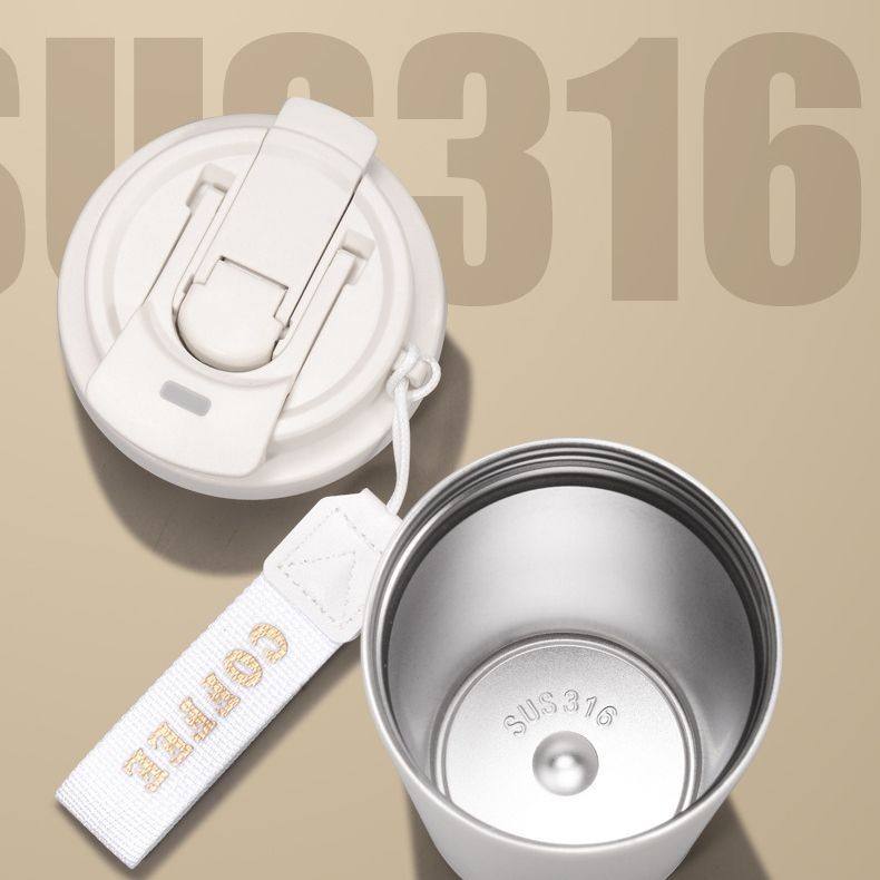 316不锈钢咖啡杯定制logo吸管保温杯刻字毕业礼品水杯定制图案