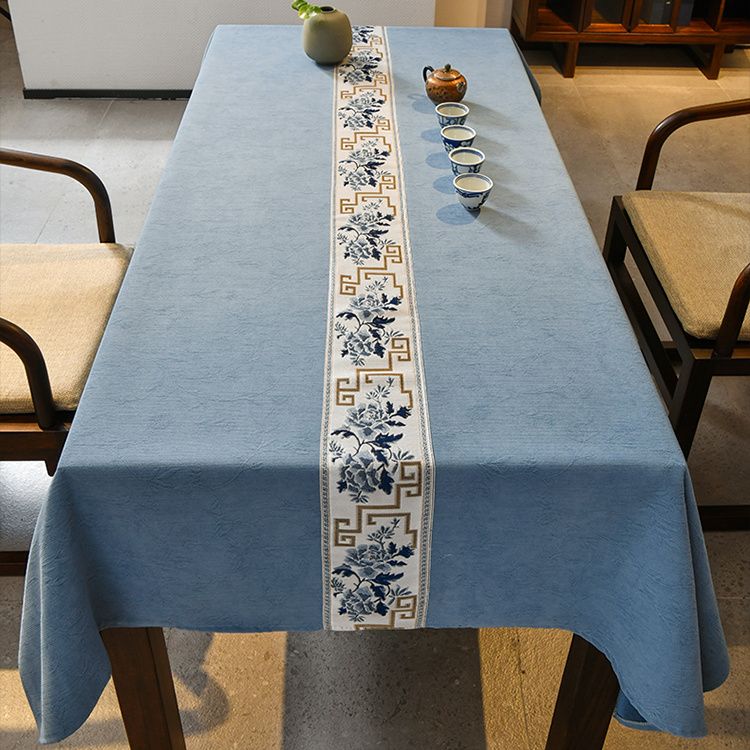 中式桌布雪尼尔茶几餐防水