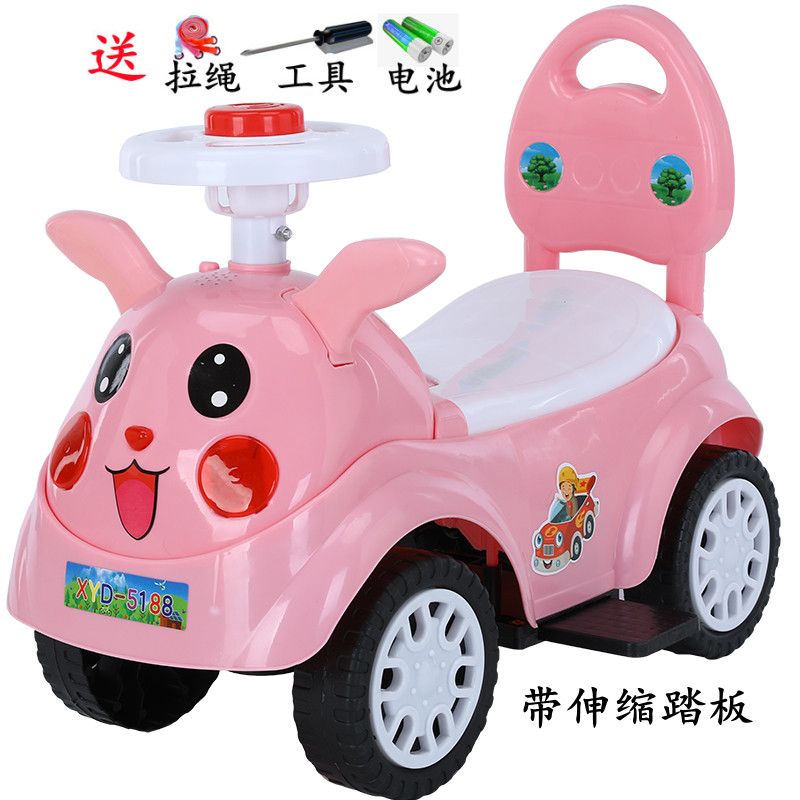 网红爆款新儿童四轮滑行助步扭扭车1-3岁男女孩音乐溜溜可骑玩具