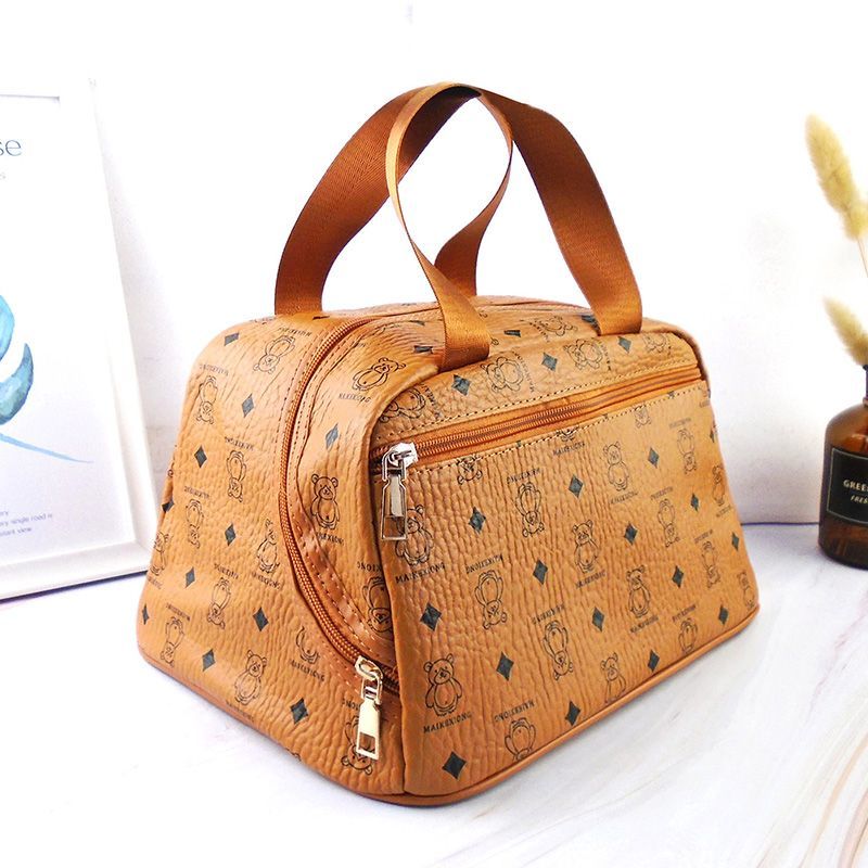 PU卡通手提饭盒包上班学生