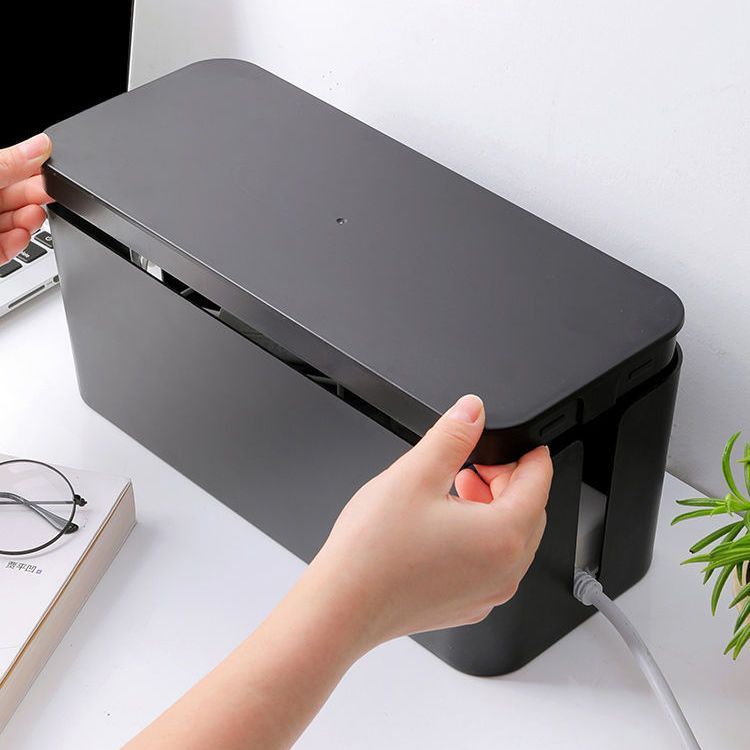 电源排插线板收纳盒桌面神