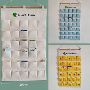 幼儿园接送卡收纳袋棉麻挂式儿童证件卡片储物袋学校饭卡会员卡袋